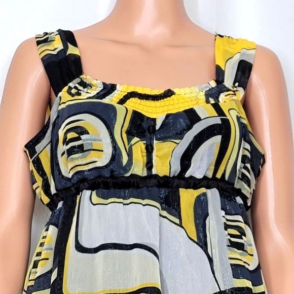 XOXO Black and Yellow Babydoll Top, Sz. Med. - Picture 4 of 9